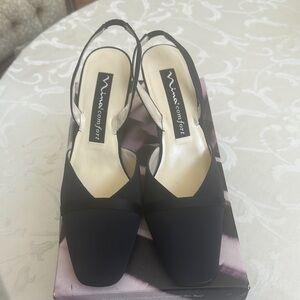 Nina Women's Navy Slingback Shoes